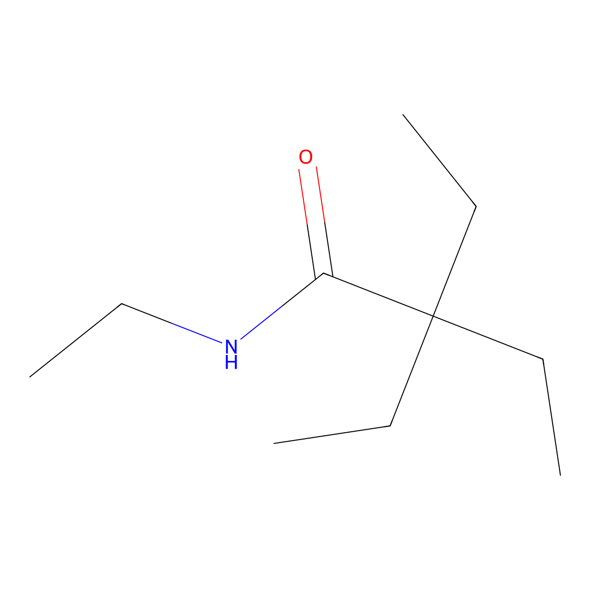 N,2,2-Triethylbutyramide molecular structure, CAS 59410-28-5