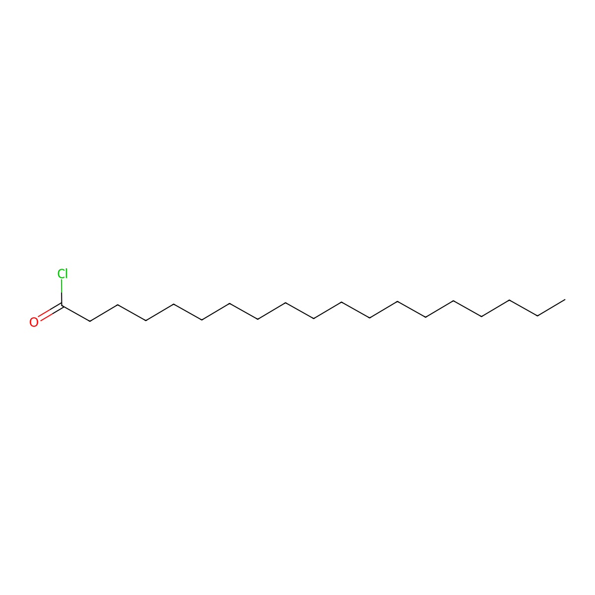Nonadecanoyl chloride molecular structure, CAS 59410-47-8