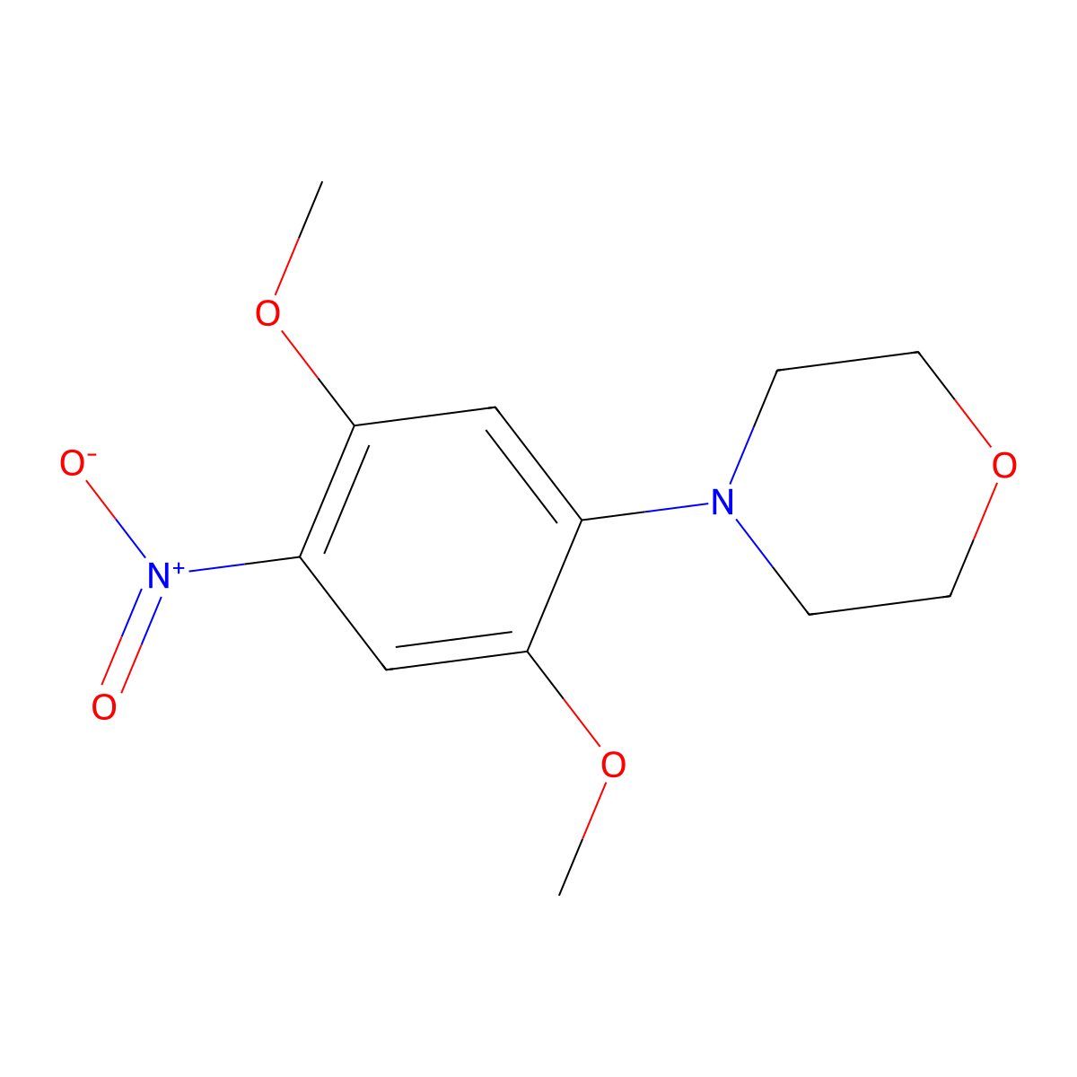4-(2,5-Dimethoxy-4-nitrophenyl)morpholine molecular structure, CAS 59411-71-1