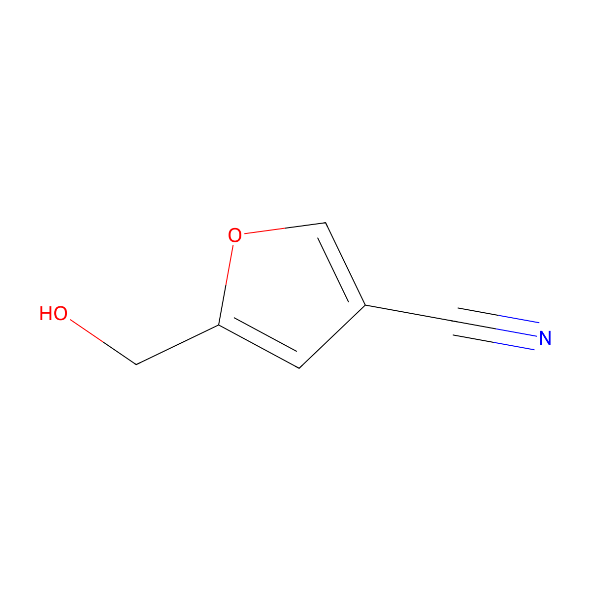 5-(Hydroxymethyl)furan-3-carbonitrile molecular structure, CAS 59413-72-8