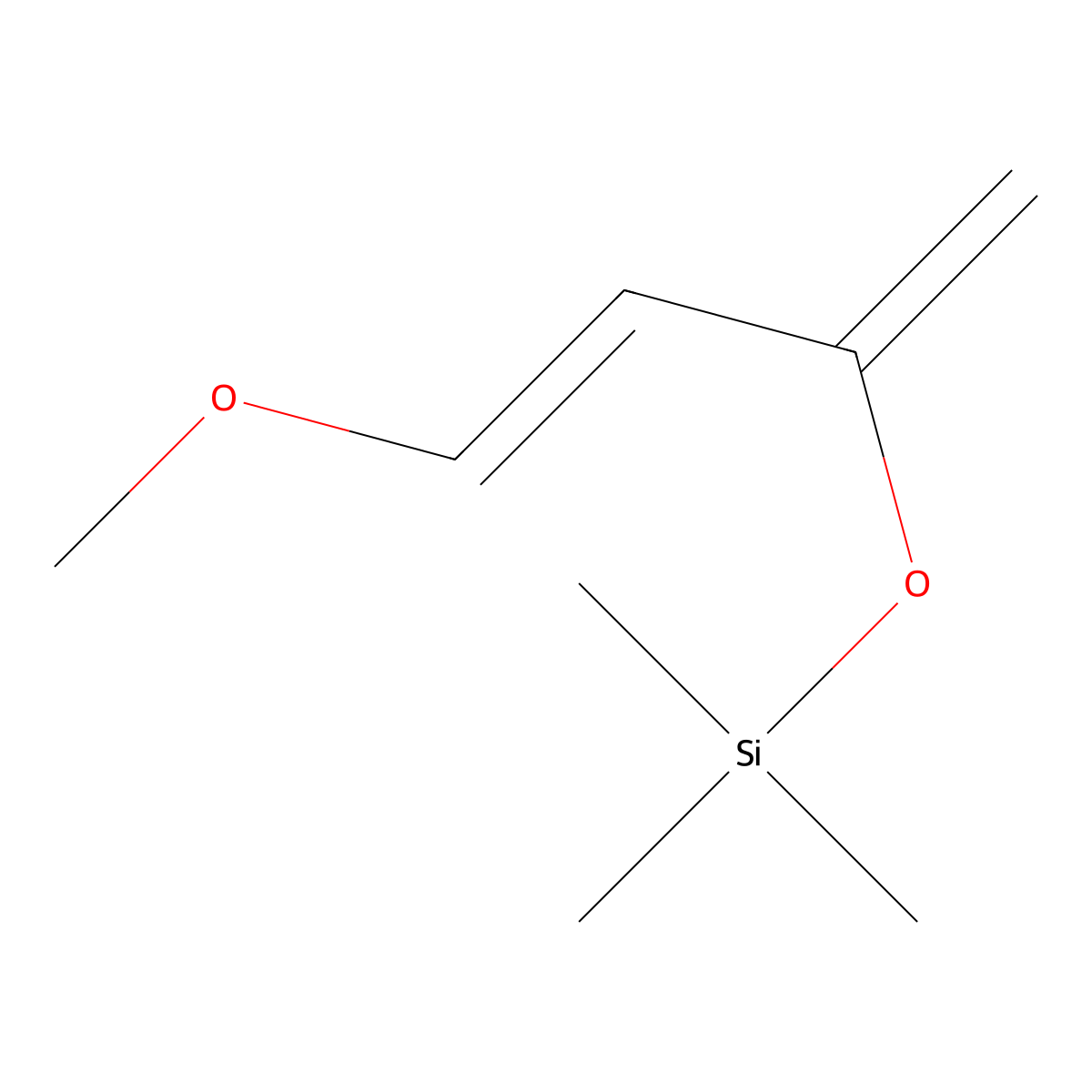 1-Methoxy-3-trimethylsilyloxy-1,3-butadiene molecular structure, CAS 59414-23-2