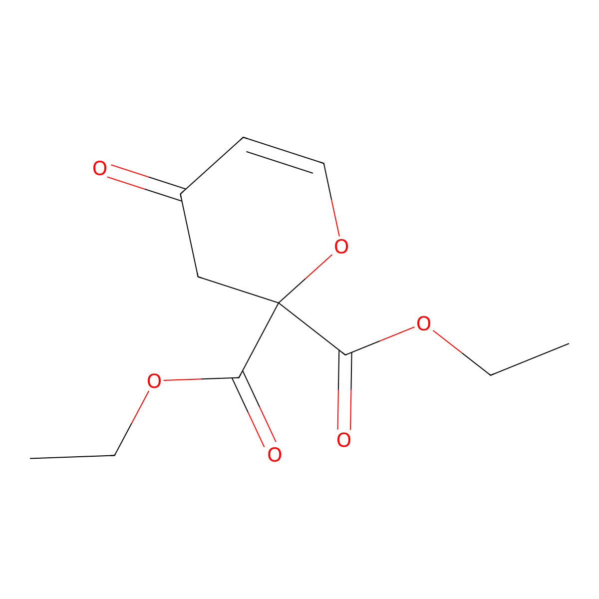 2,2-diethyl4-oxo-3,4-dihydro-2H-pyran-2,2-dicarboxylate molecular structure, CAS 59414-33-4