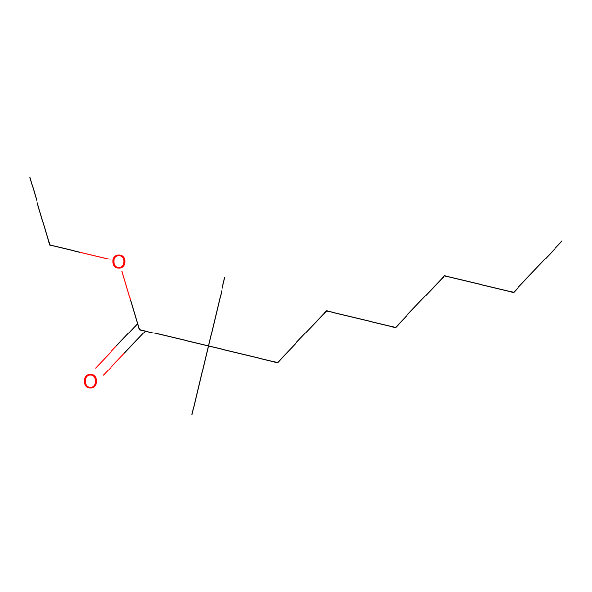 Ethyl 2,2-dimethyloctanoate molecular structure, CAS 59415-01-9