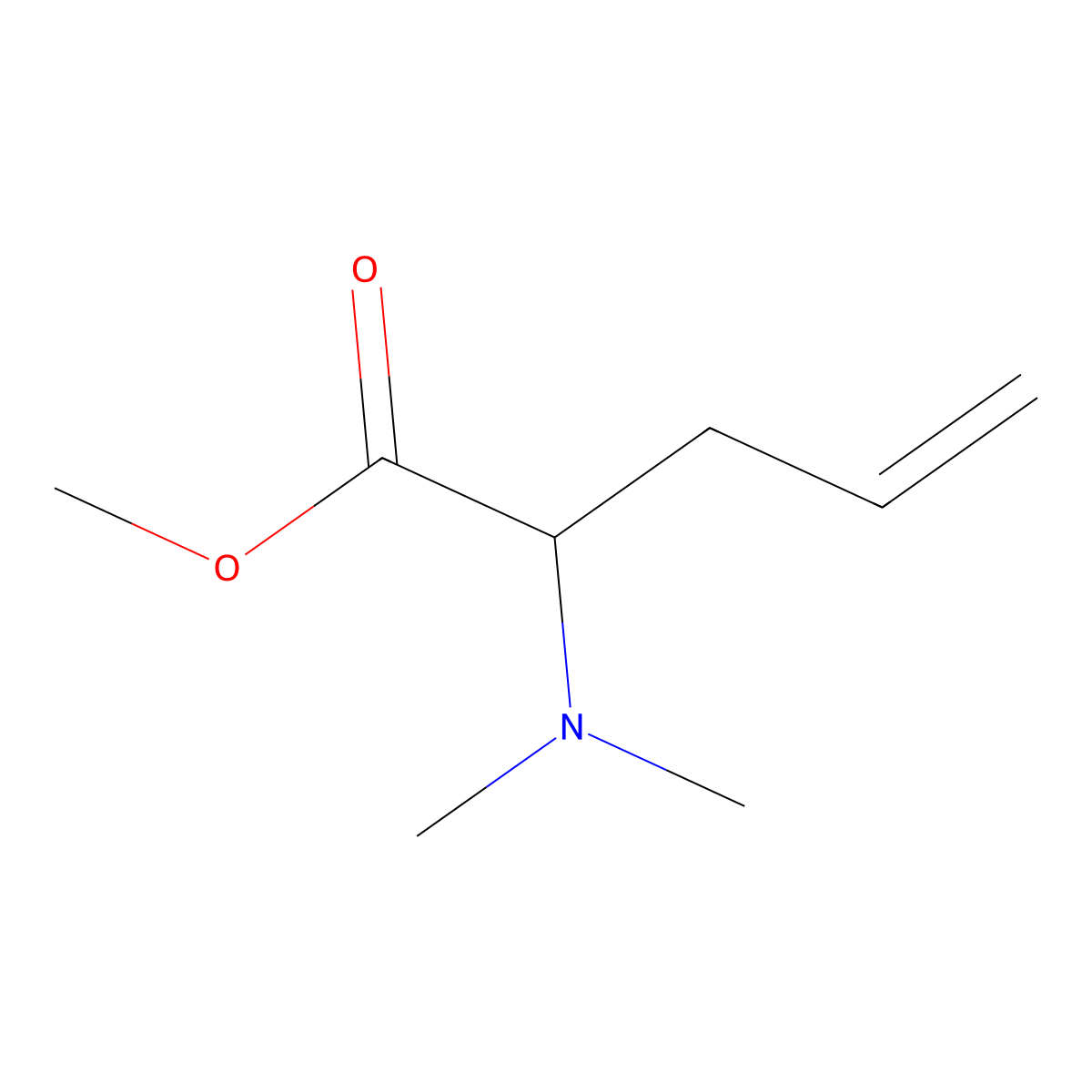 4-Pentenoic acid, 2-(dimethylamino)-, methyl ester molecular structure, CAS 59415-13-3