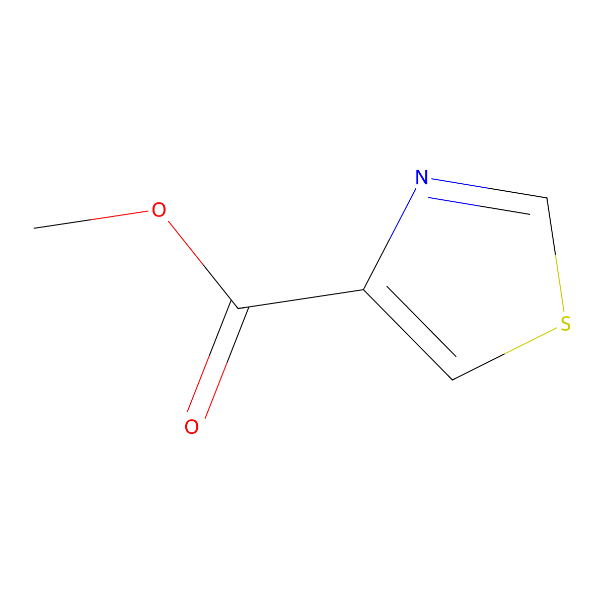Methyl 1,3-thiazole-4-carboxylate molecular structure, CAS 59418-09-6