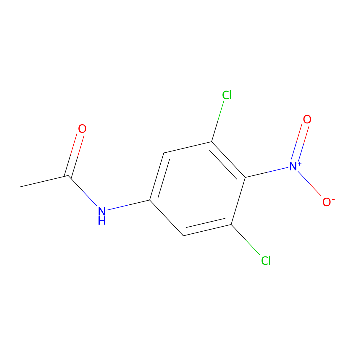 N-(3,5-Dichloro-4-nitro-phenyl)-acetamide molecular structure, CAS 5942-05-2