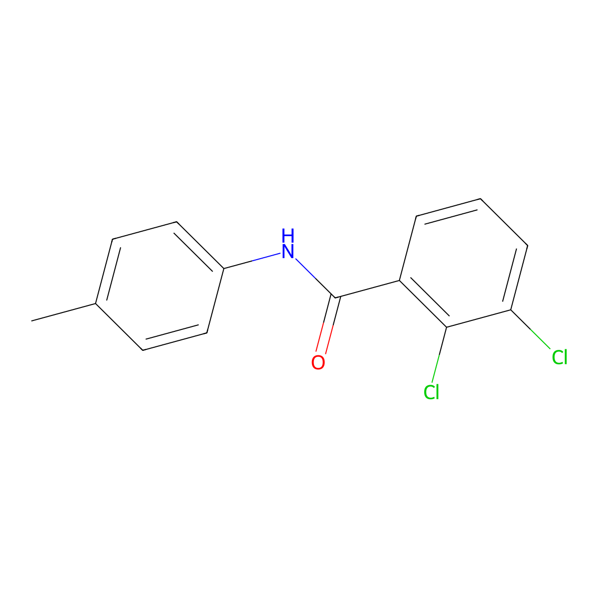 2,3-dichloro-N-(4-methylphenyl)benzamide molecular structure, CAS 5942-12-1