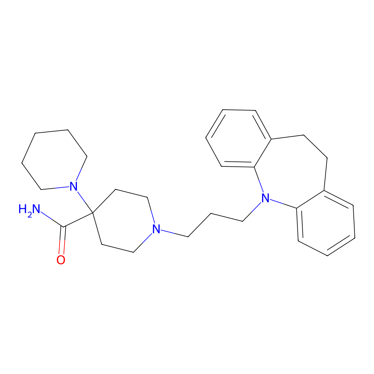 Carpipramine molecular structure, CAS 5942-95-0