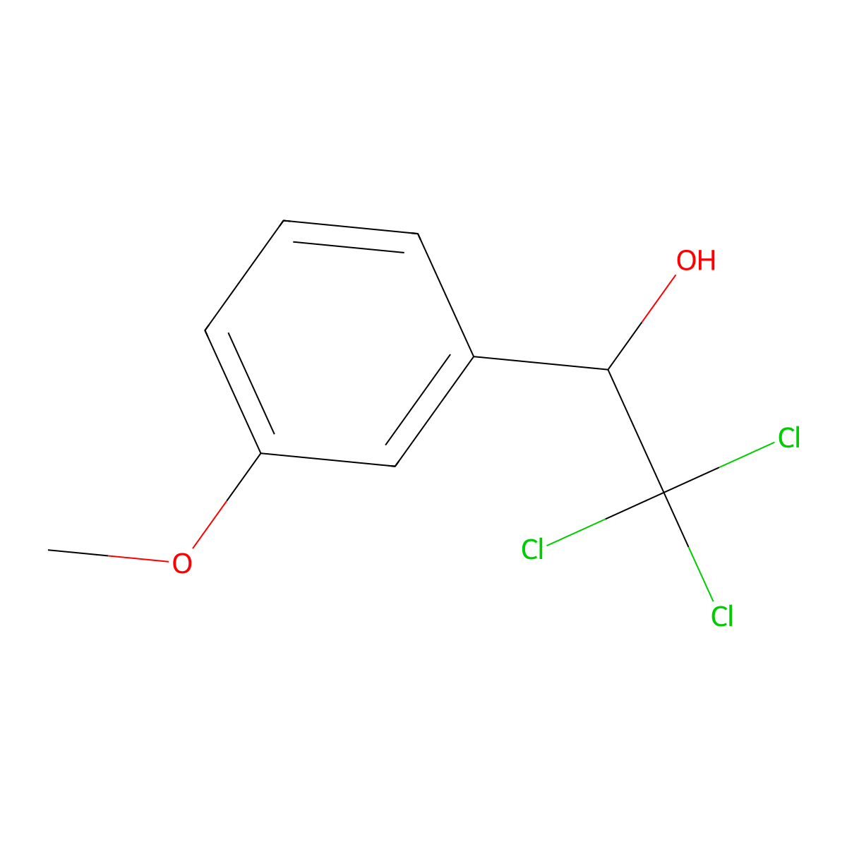 2,2,2-Trichloro-1-(3-methoxyphenyl)ethanol molecular structure, CAS 59424-91-8