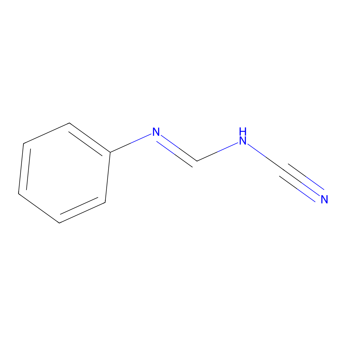 N-Cyano-N'-phenylformimidamide molecular structure, CAS 59425-37-5