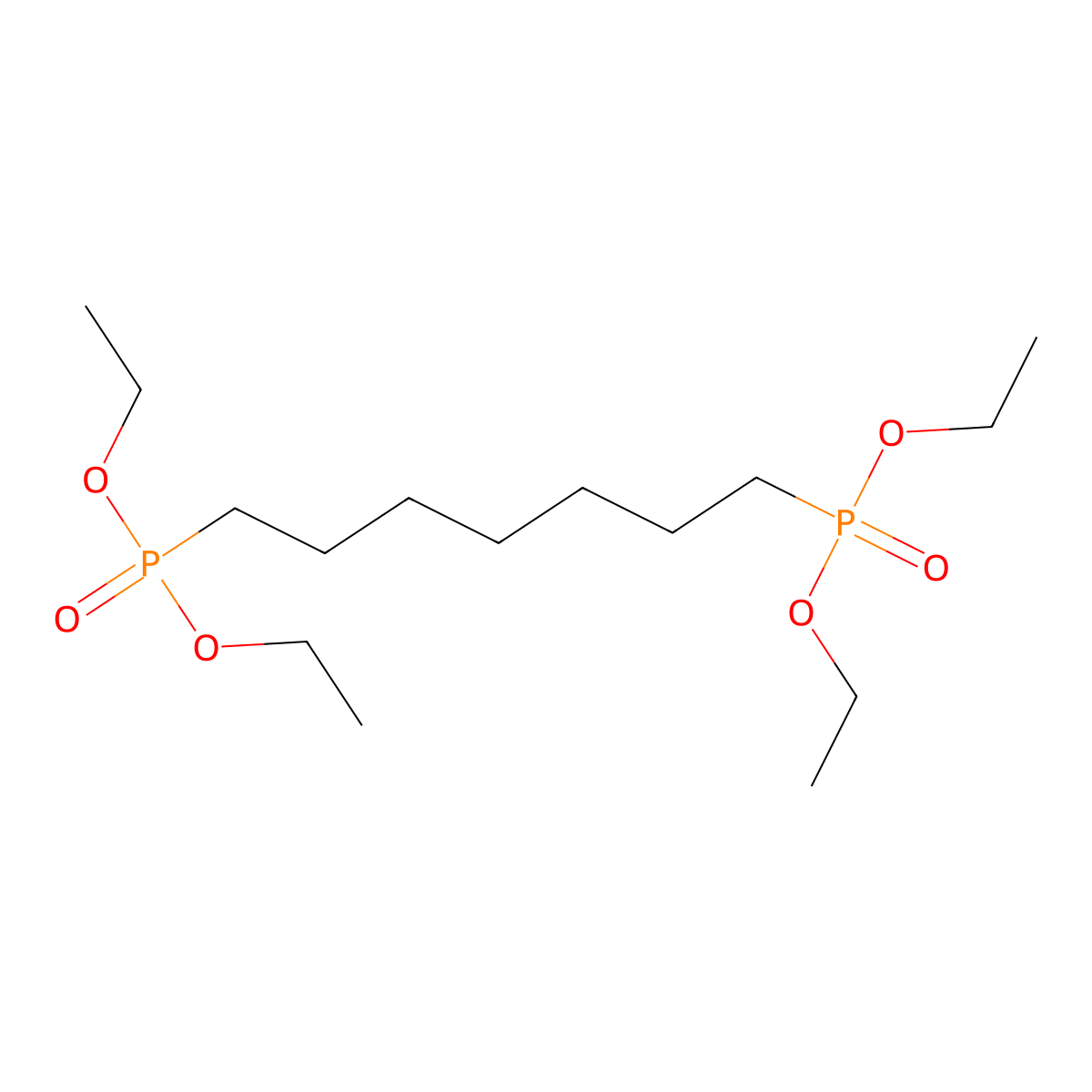Tetraethyl heptane-1,7-diylbis(phosphonate) molecular structure, CAS 5943-17-9