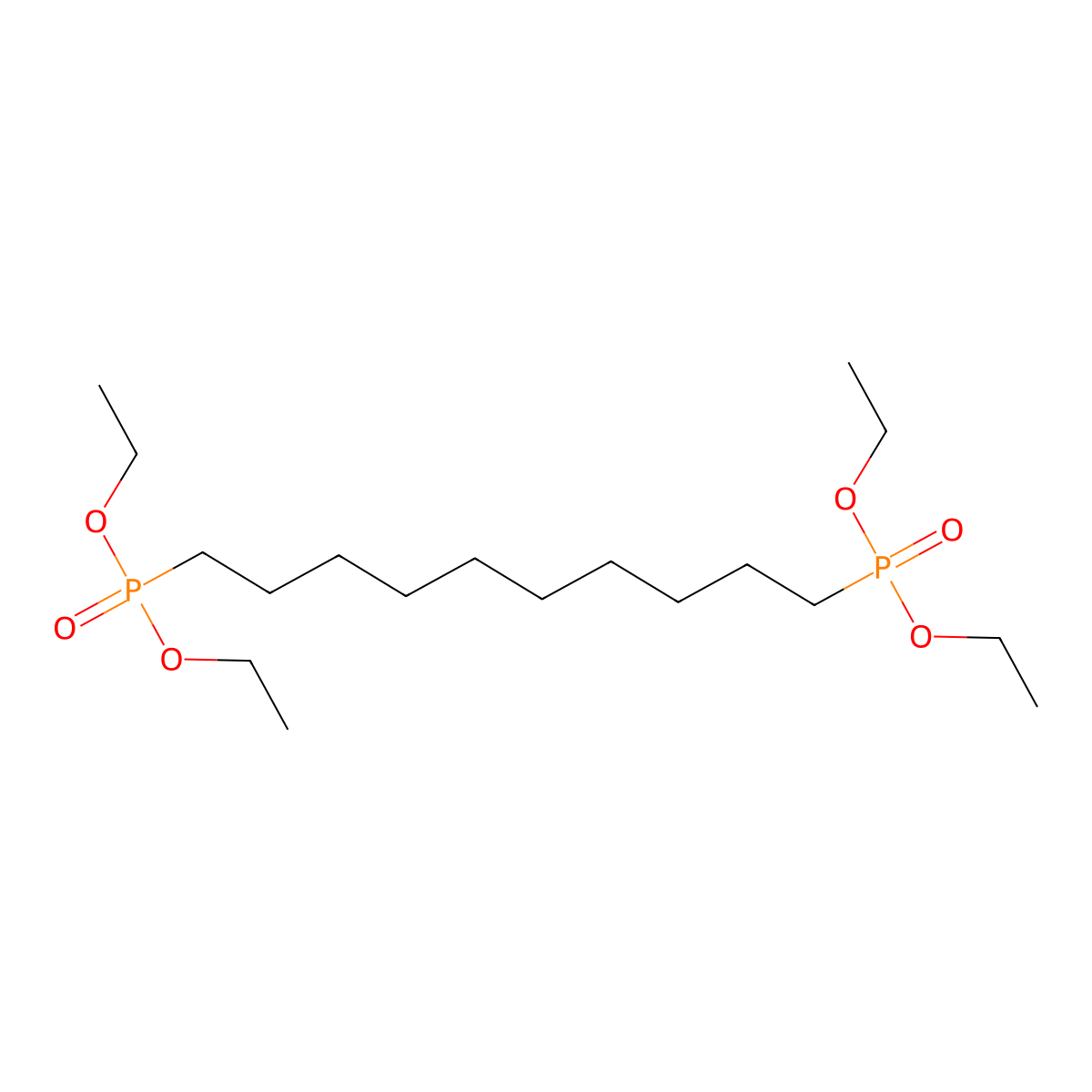 Tetraethyl decane-1,10-diylbis(phosphonate) molecular structure, CAS 5943-62-4
