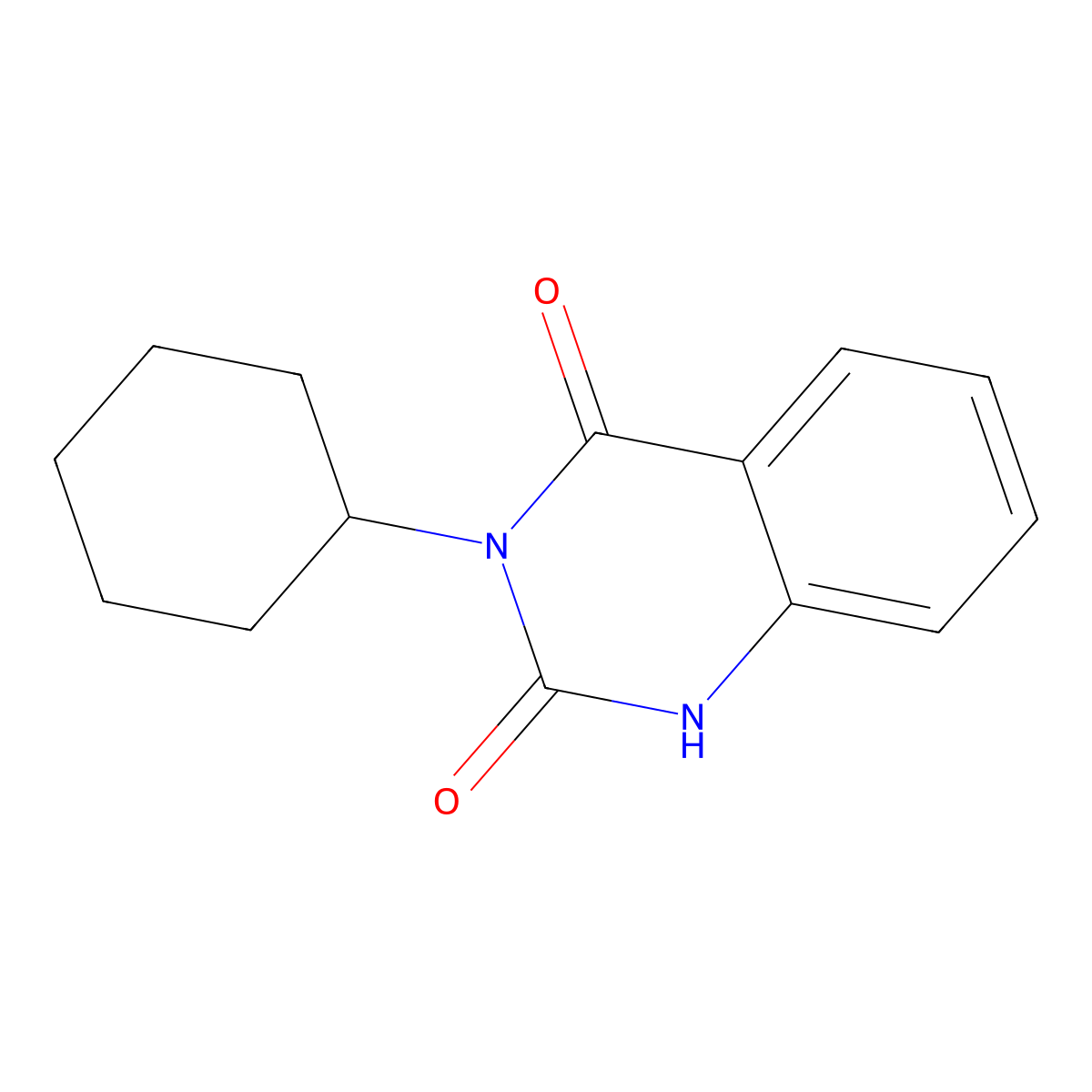 3-cyclohexylquinazoline-2,4(1H,3H)-dione molecular structure, CAS 5943-92-0