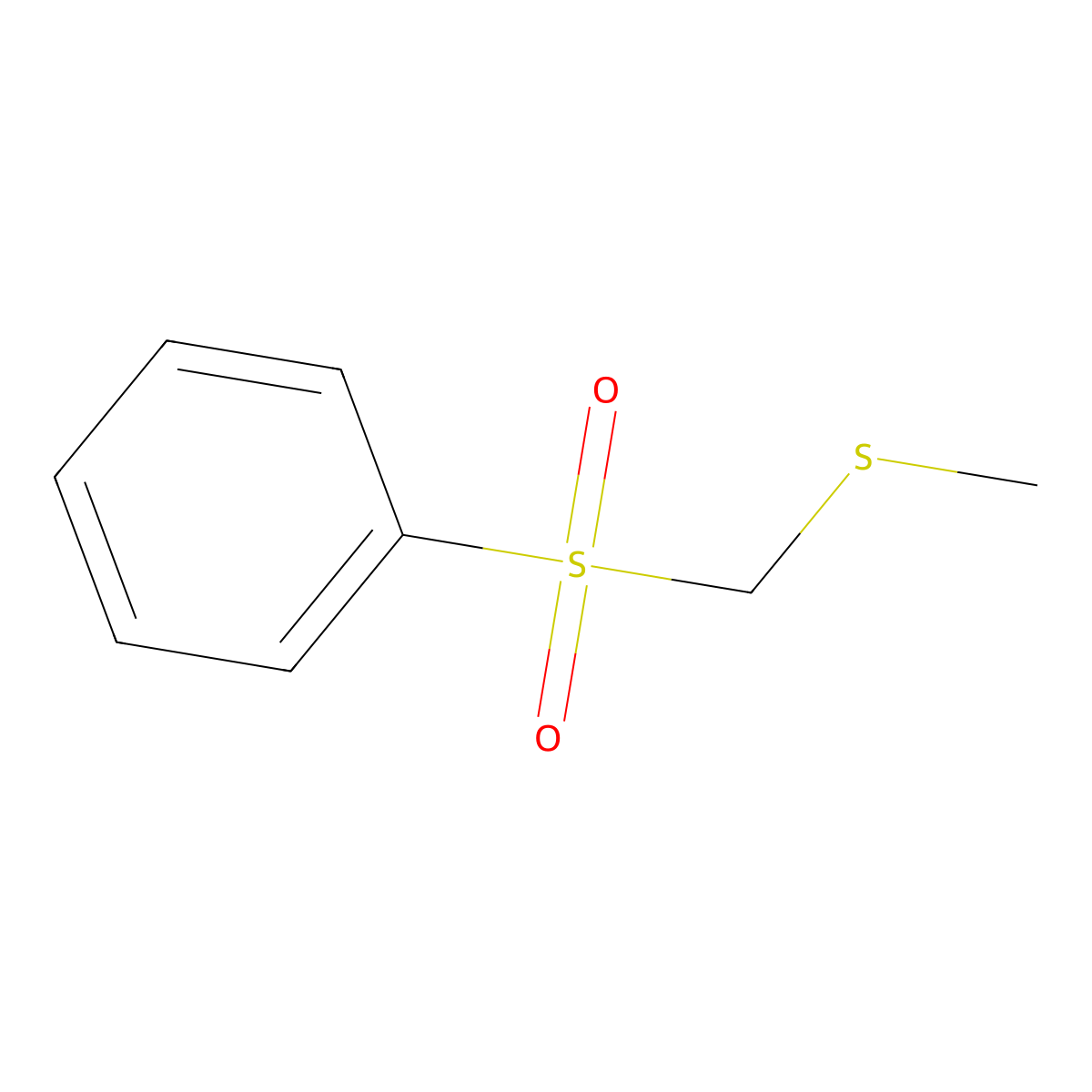 Methylthiomethyl phenyl sulfone molecular structure, CAS 59431-14-0