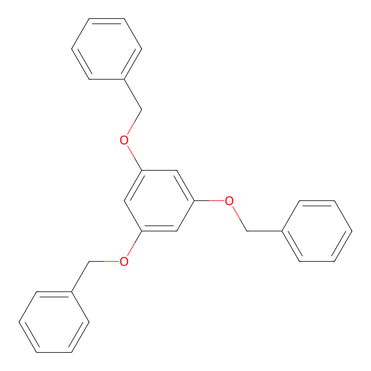 Benzene, 1,3,5-tris(phenylmethoxy)- molecular structure, CAS 59434-20-7