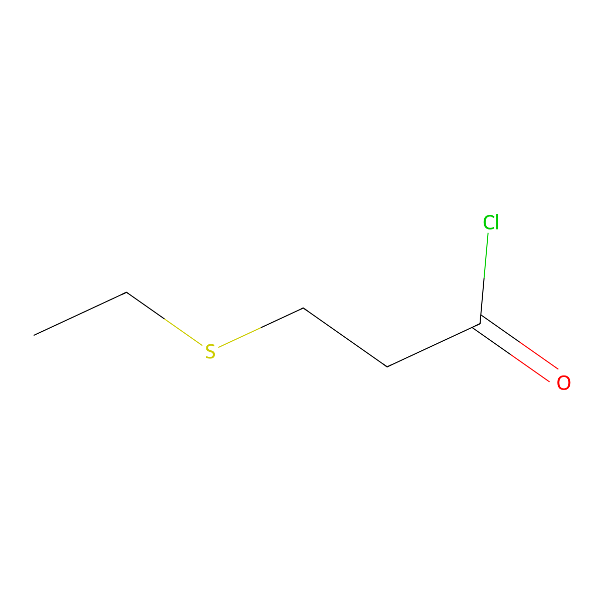 3-(Ethylsulfanyl)propanoyl chloride molecular structure, CAS 5944-02-5