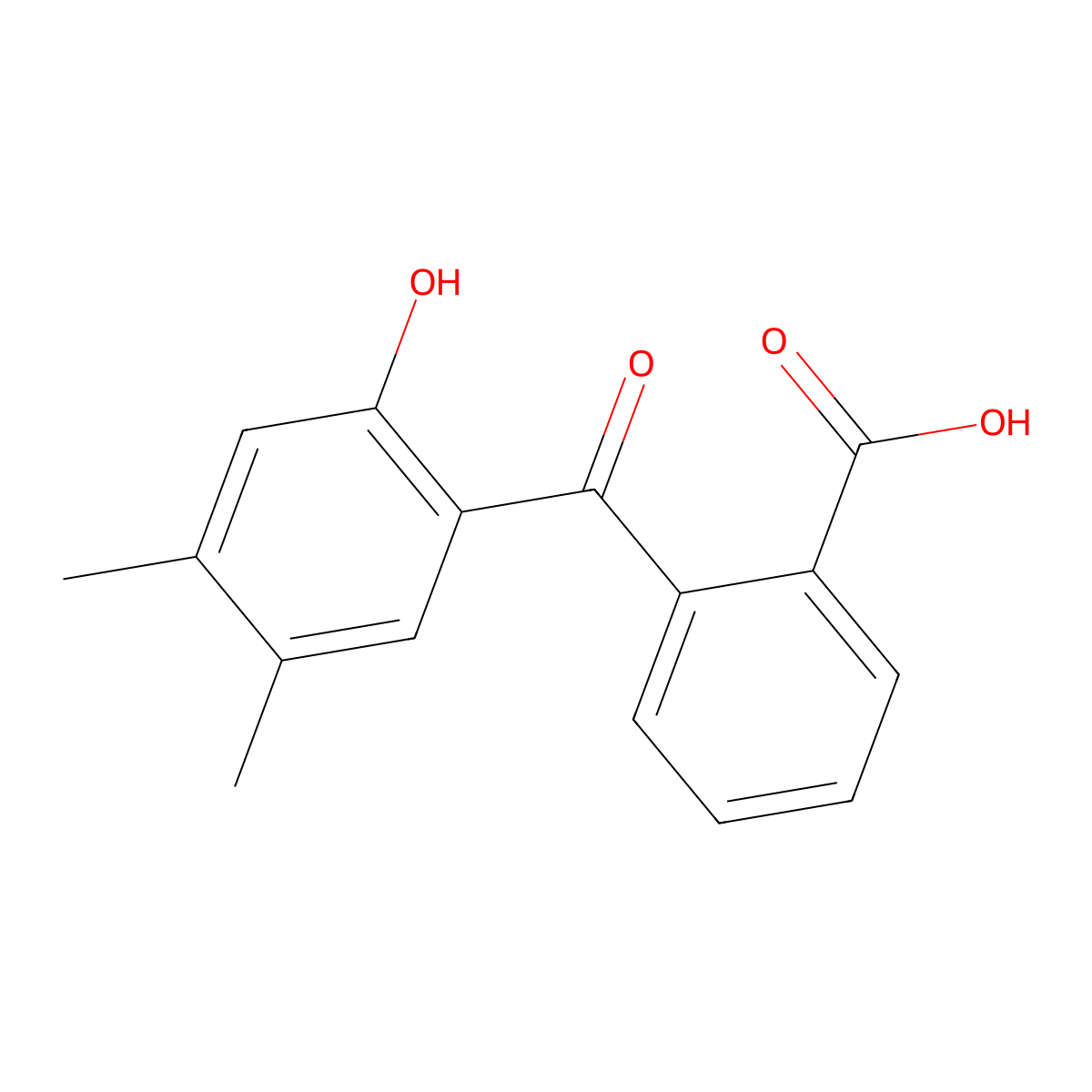2-(2-Hydroxy-4,5-dimethylbenzoyl)benzoic acid molecular structure, CAS 5944-69-4