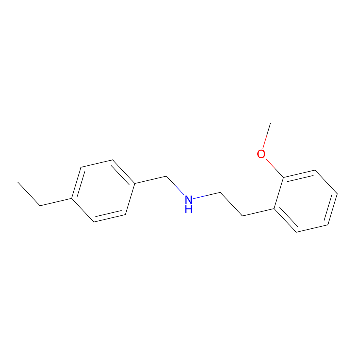 N-[(4-ethylphenyl)methyl]-2-(2-methoxyphenyl)ethanamine molecular structure, CAS 5944-87-6