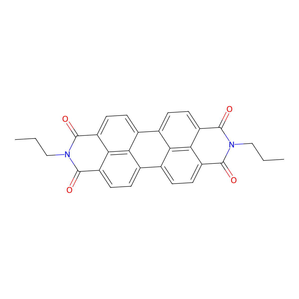 2,9-Dipropyl-anthra2,1,9-def:6,5,10-d'e'f'diisoquinoline-1,3,8,10-tetrone molecular structure, CAS 59442-38-5
