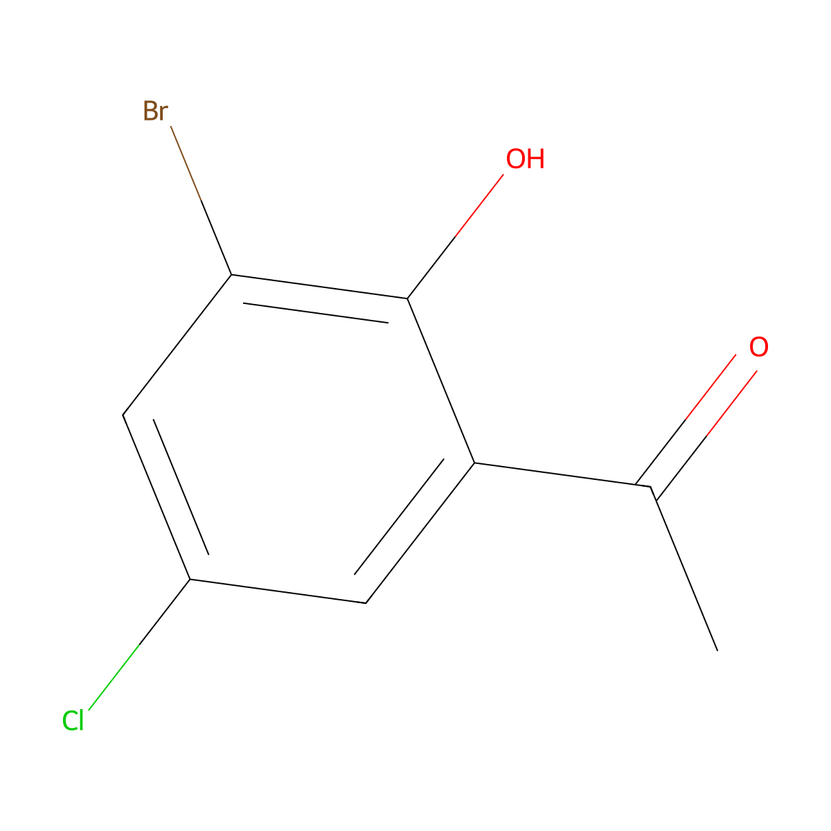 3'-Bromo-5'-chloro-2'-hydroxyacetophenone molecular structure, CAS 59443-15-1