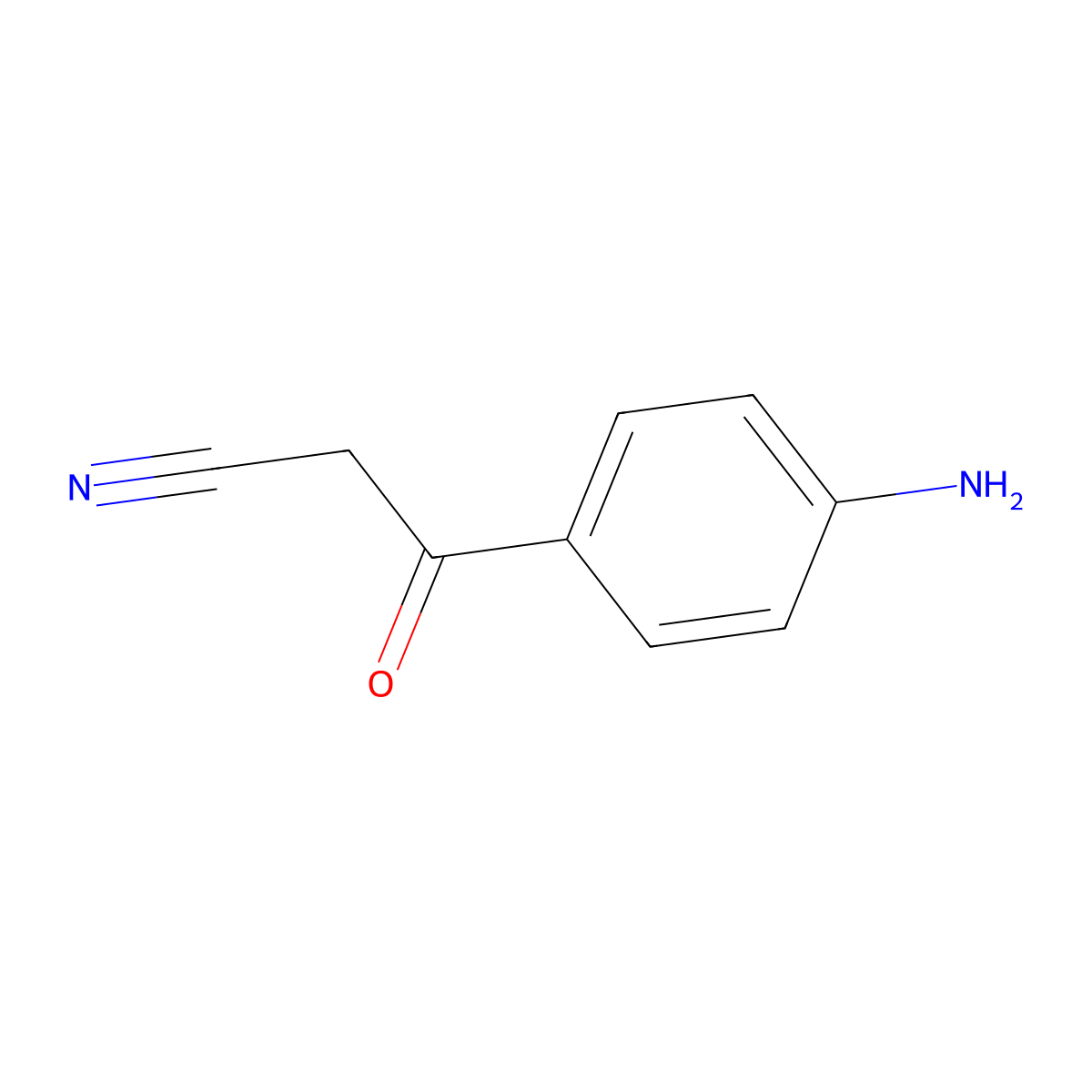 Benzenepropanenitrile, 4-amino-beta-oxo- molecular structure, CAS 59443-94-6