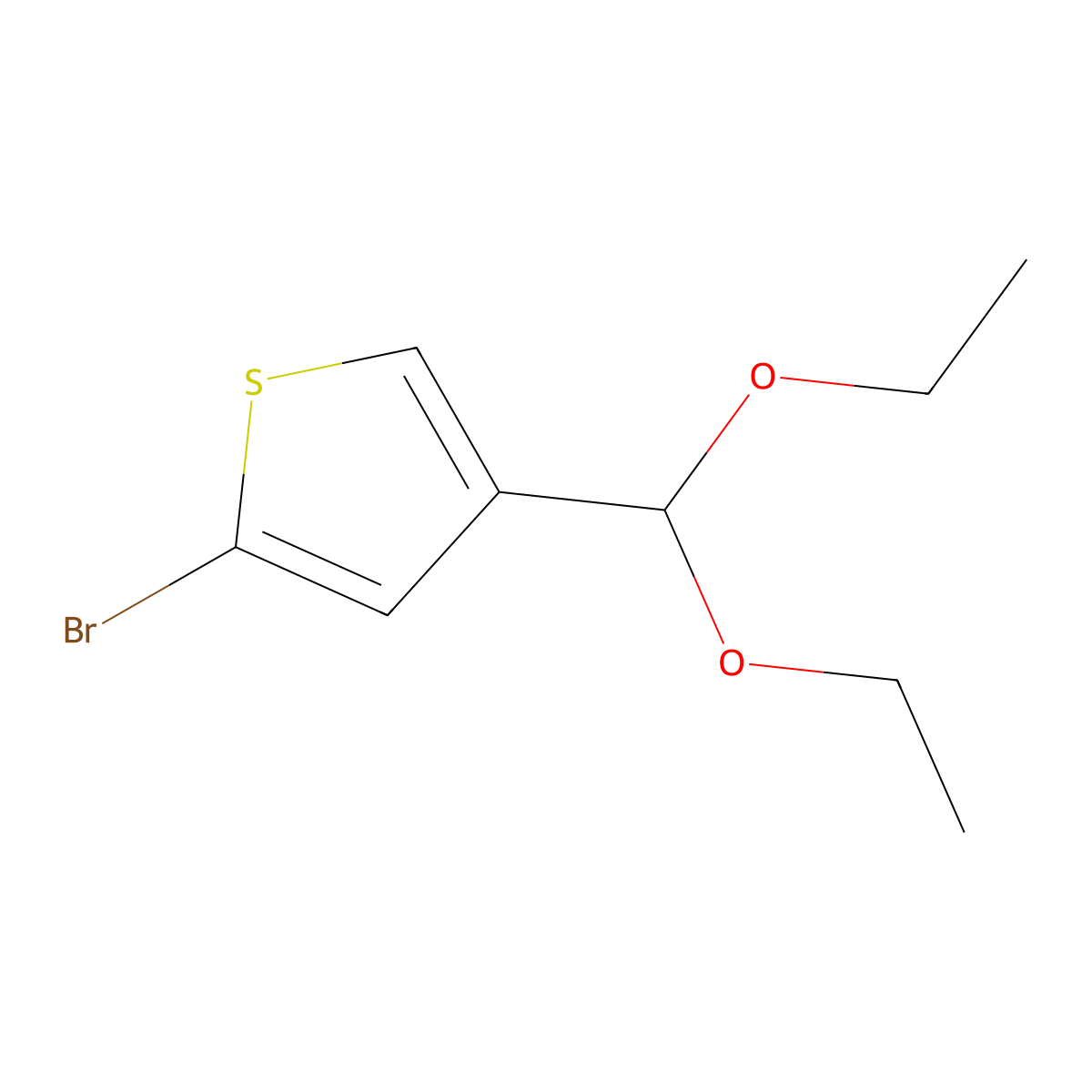 2-Bromo-4-(diethoxymethyl)thiophene molecular structure, CAS 59445-99-7