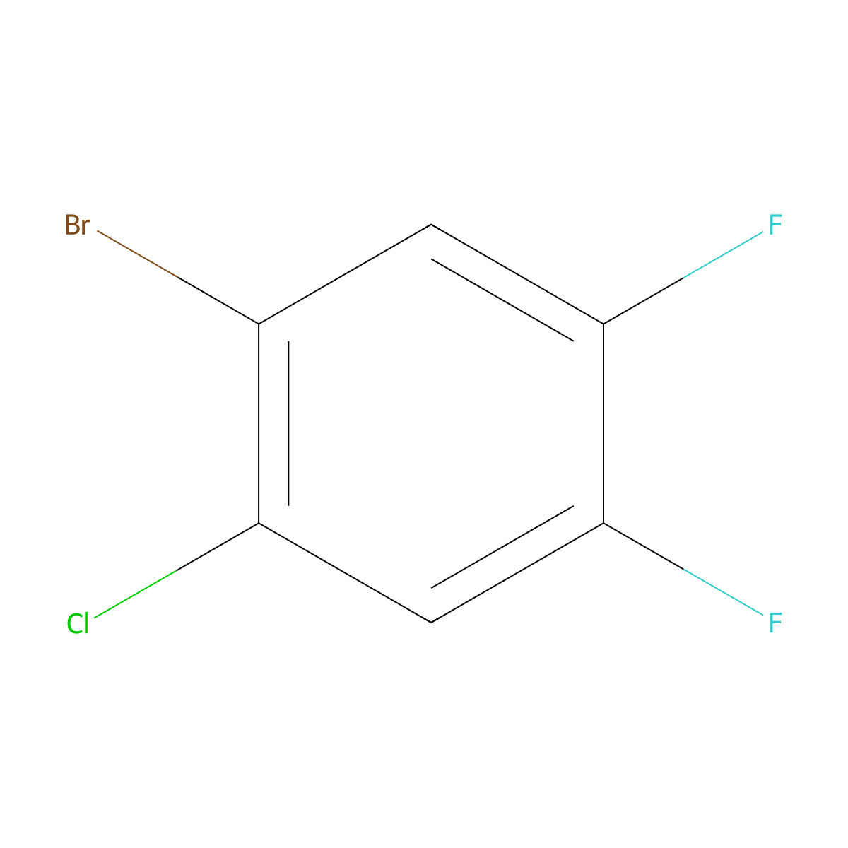 1-Bromo-2-chloro-4,5-difluorobenzene molecular structure, CAS 59447-06-2