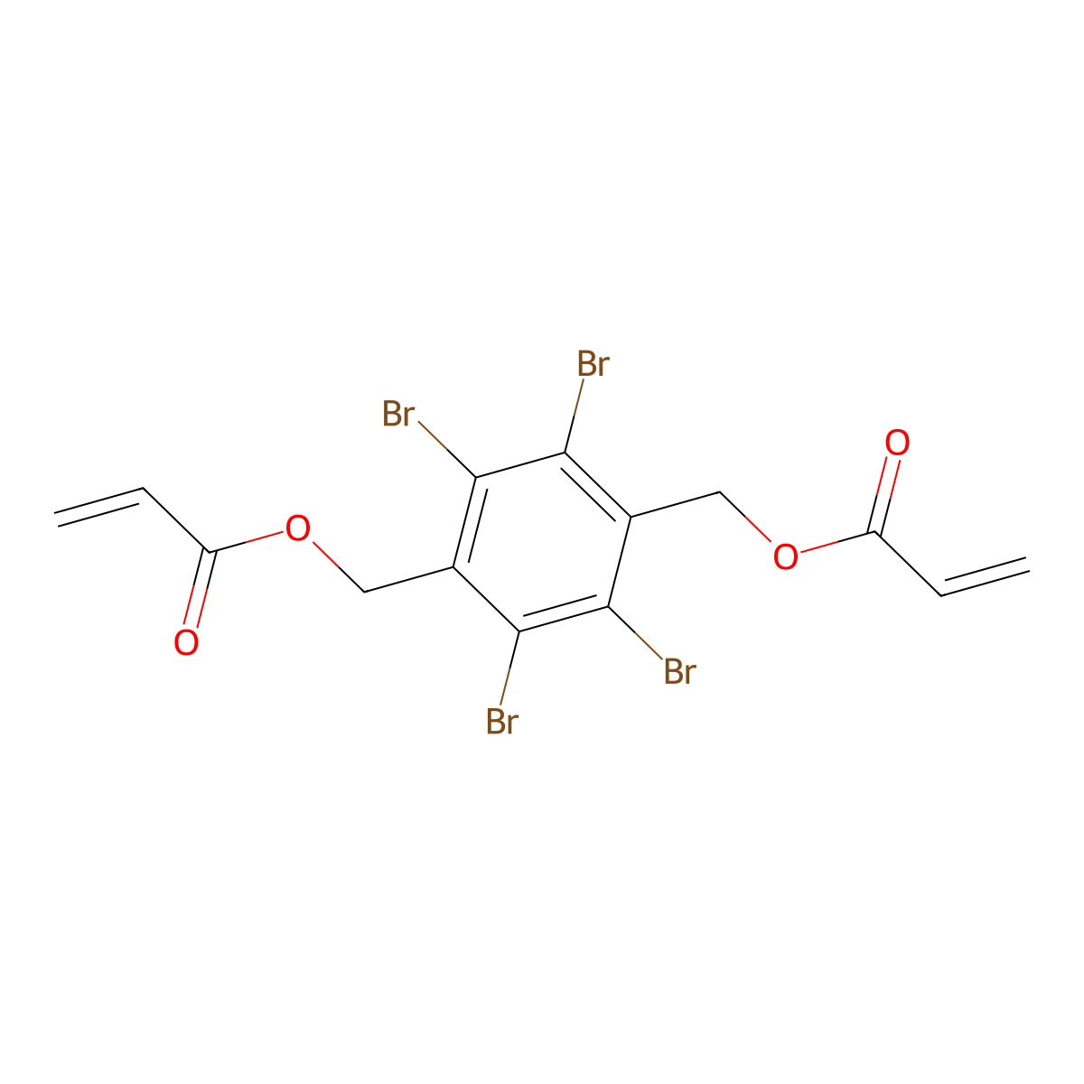 (Tetrabromo-1,4-phenylene)bismethylene diacrylate molecular structure, CAS 59447-51-7