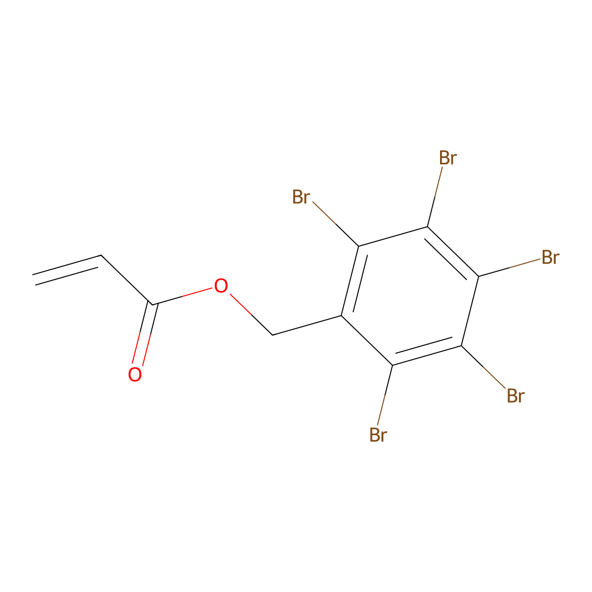 2-Propenoic acid, (2,3,4,5,6-pentabromophenyl)methyl ester molecular structure, CAS 59447-55-1