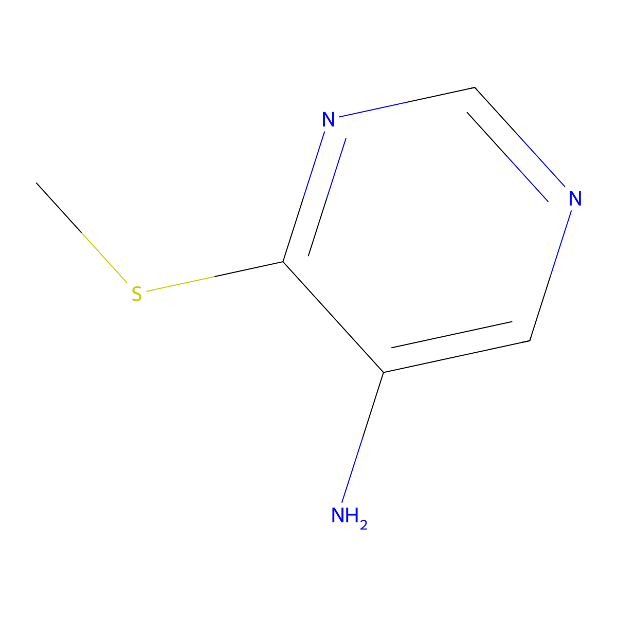 4-Methylsulfanylpyrimidin-5-amine molecular structure, CAS 59447-73-3