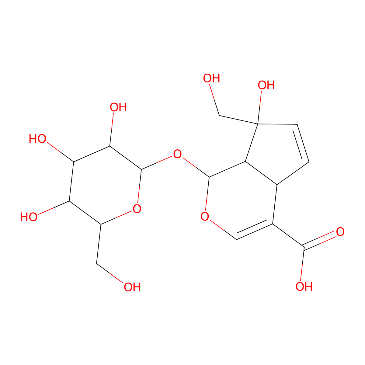 Monotropein molecular structure, CAS 5945-50-6