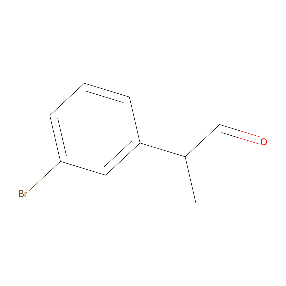 2-(3-Bromophenyl)propanal molecular structure, CAS 59452-90-3