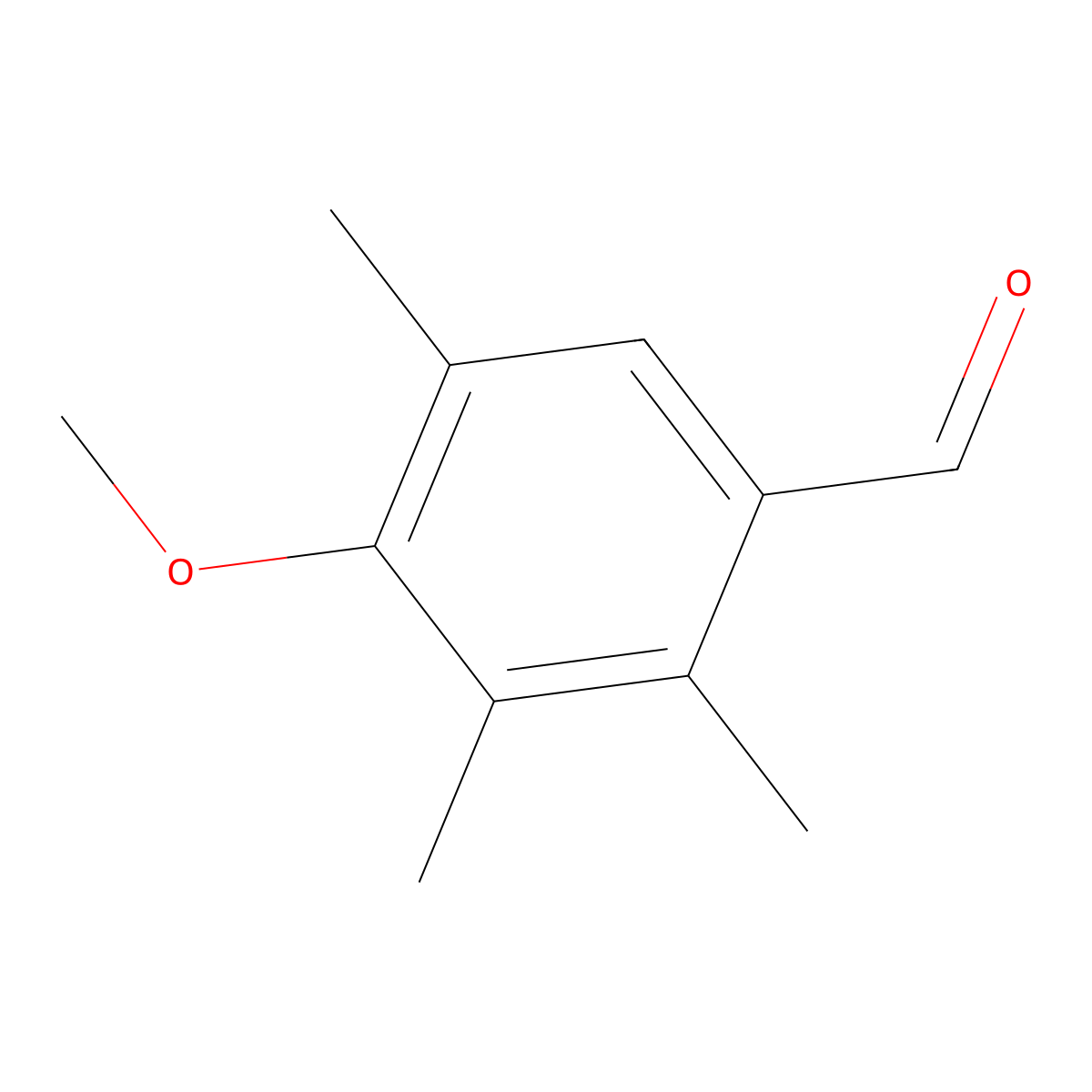 4-Methoxy-2,3,5-trimethylbenzaldehyde molecular structure, CAS 59453-56-4