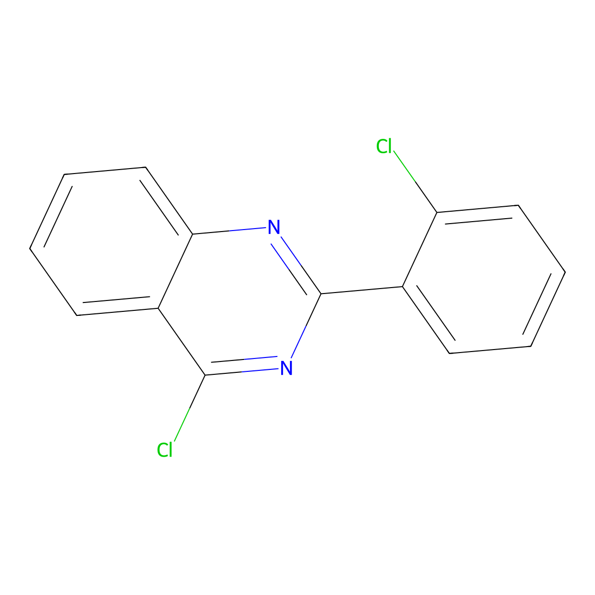 4-Chloro-2-(2-chlorophenyl)quinazoline molecular structure, CAS 59455-92-4