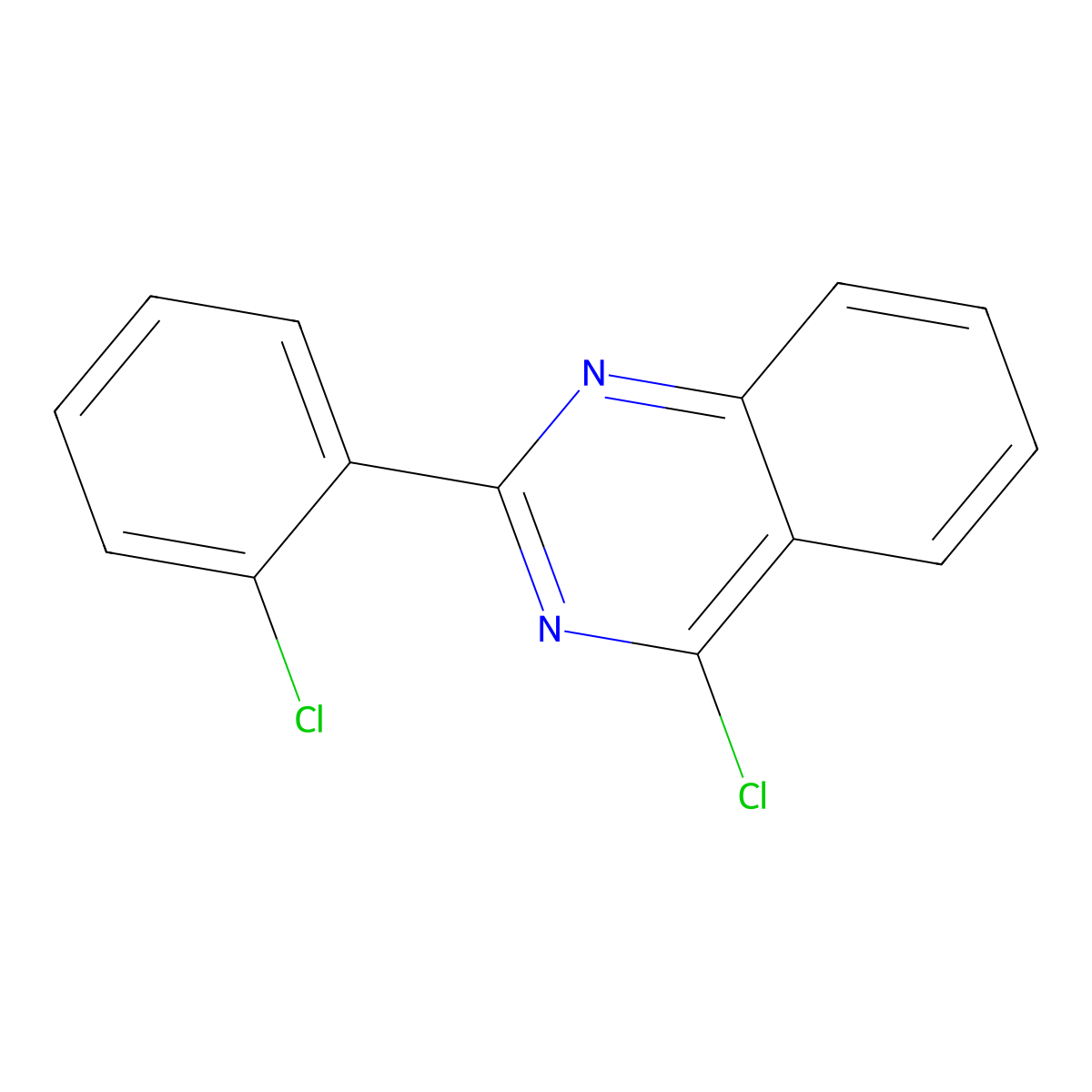 4-Chloro-2-(2-chlorophenyl)quinazoline molecular structure, CAS 59455-92-4