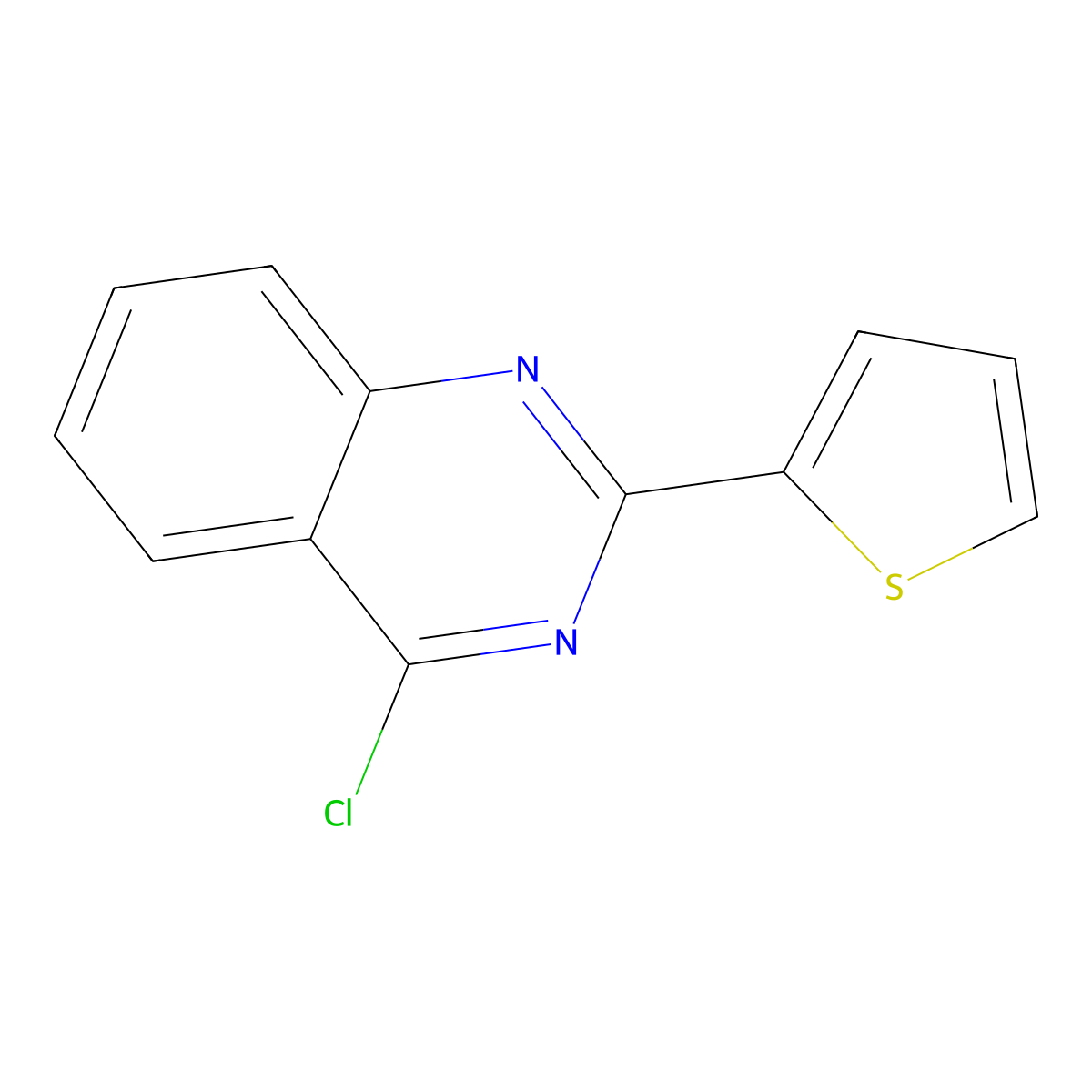 4-Chloro-2-(thiophen-2-yl)quinazoline molecular structure, CAS 59455-95-7