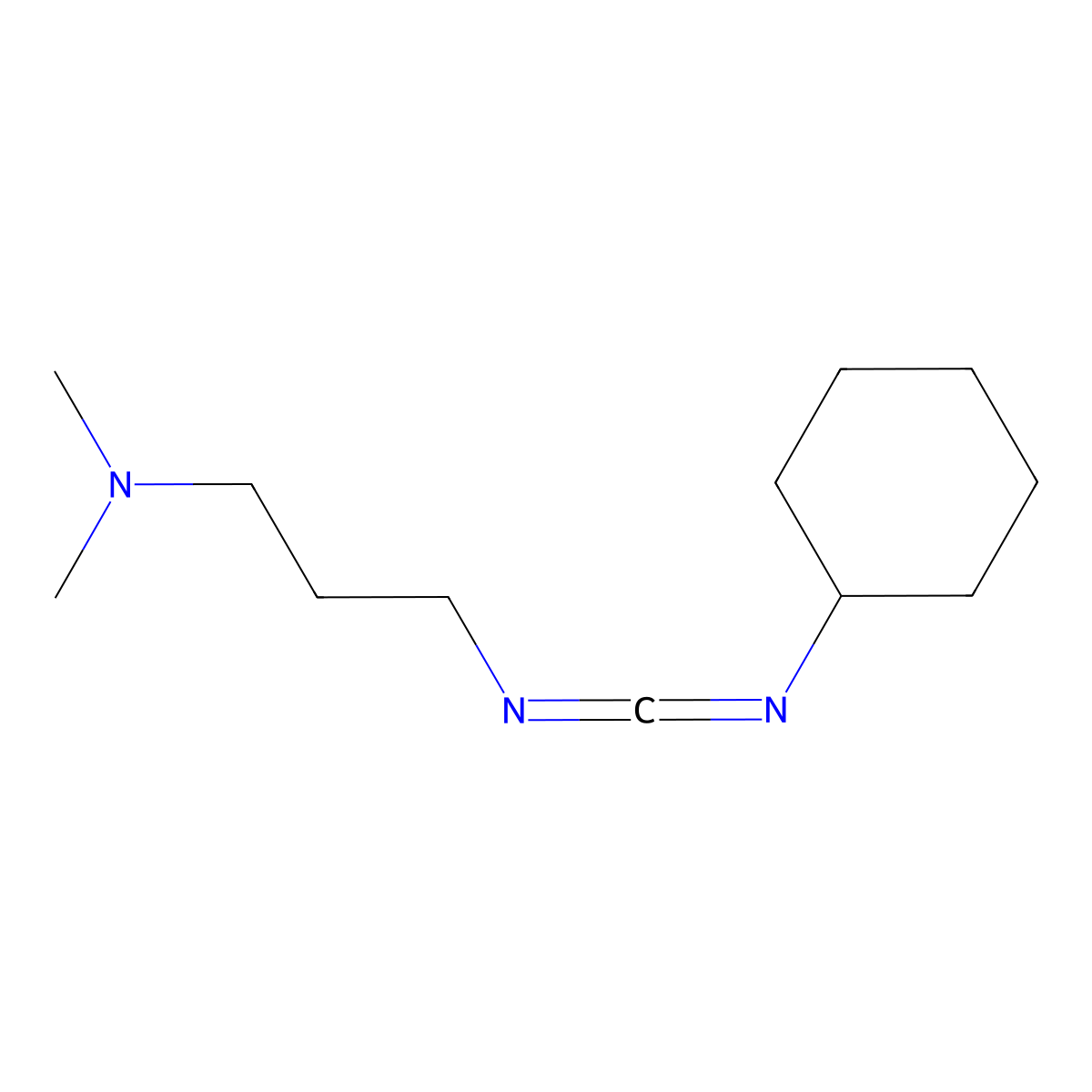 3-(cyclohexyliminomethylideneamino)-N,N-dimethylpropan-1-amine molecular structure, CAS 59457-43-1