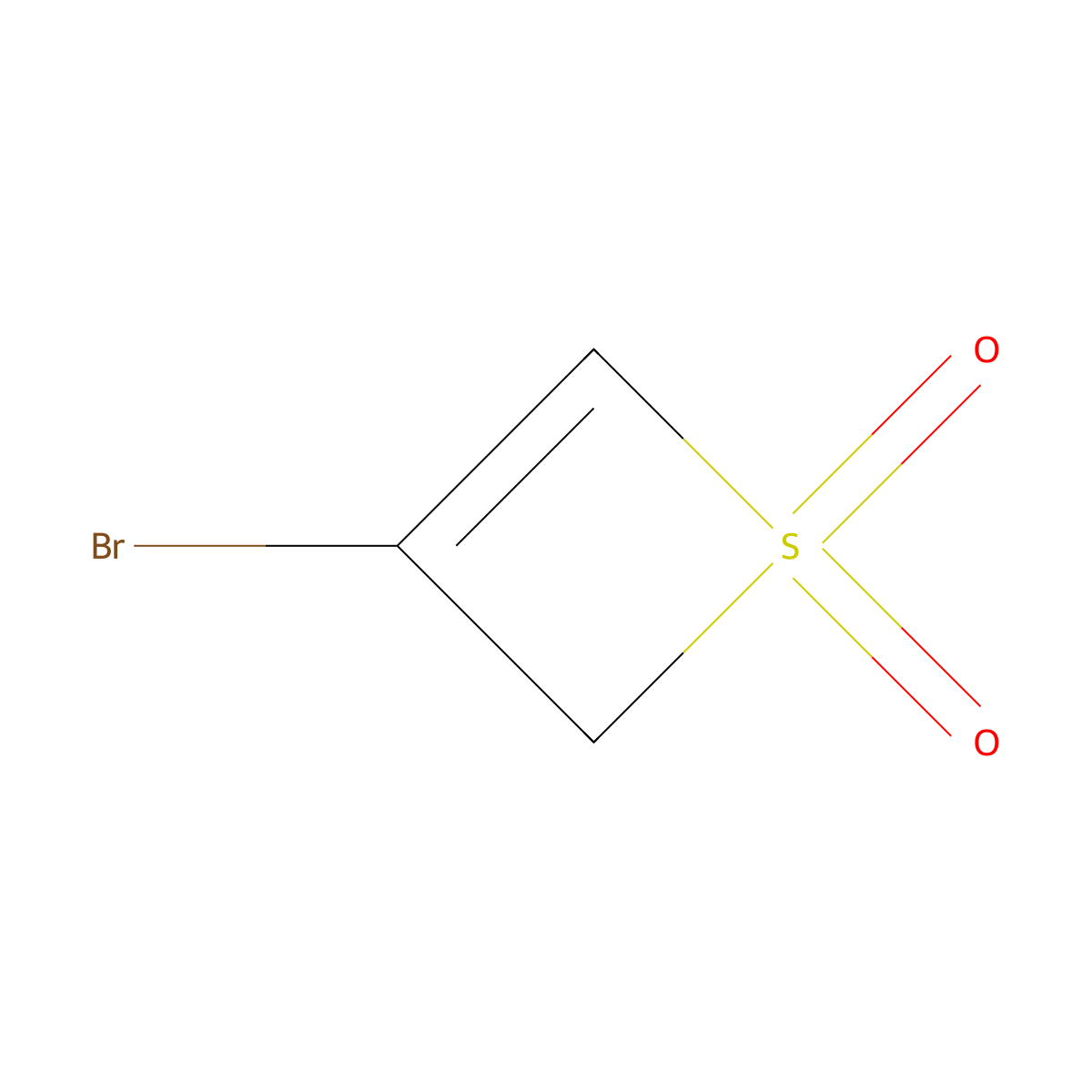 3-Bromo-1lambda~6~-thiete-1,1(2H)-dione molecular structure, CAS 59463-74-0