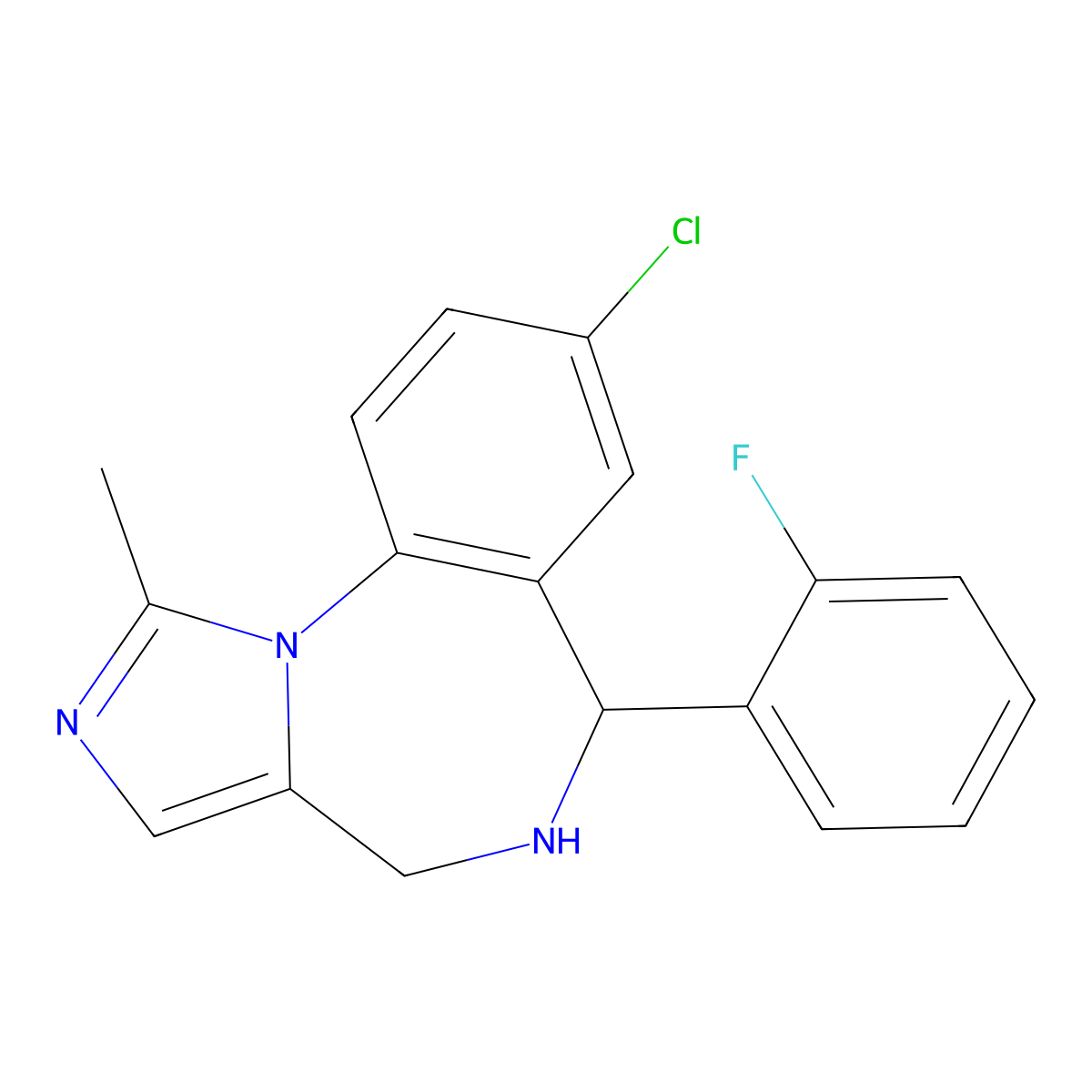5,6-Dihydromidazolam molecular structure, CAS 59468-07-4