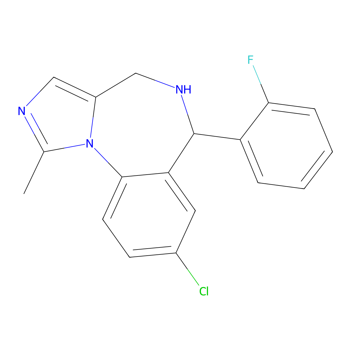 5,6-Dihydromidazolam molecular structure, CAS 59468-07-4