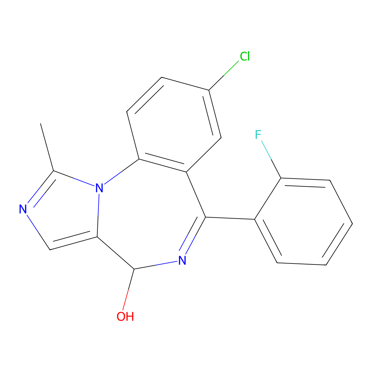 4-Hydroxymidazolam molecular structure, CAS 59468-85-8