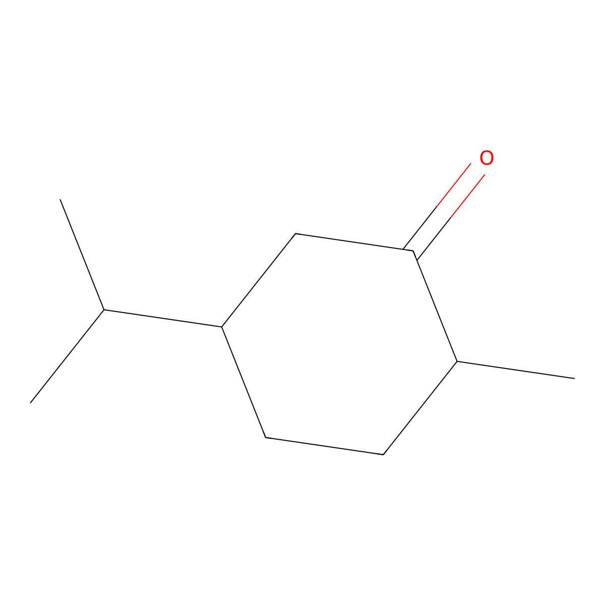 Cyclohexanone, 2-methyl-5-(1-methylethyl)- molecular structure, CAS 59471-80-6