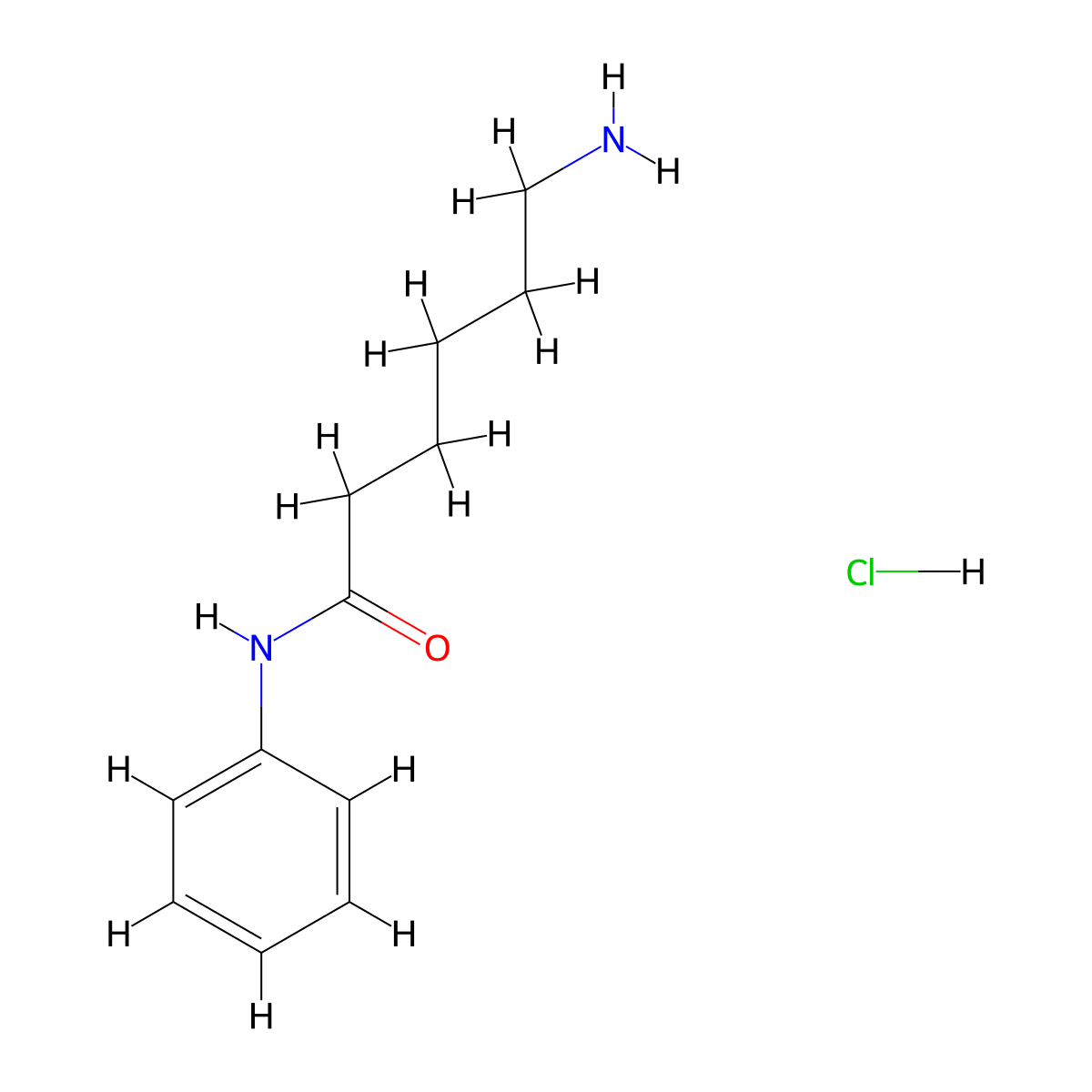 6-Amino-N-phenylhexanamide hydrochloride molecular structure, CAS 59472-16-1