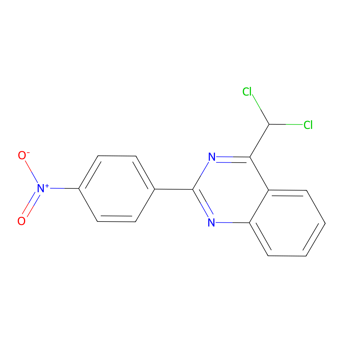 4-(Dichloromethyl)-2-(4-nitrophenyl)quinazoline molecular structure, CAS 59472-96-7