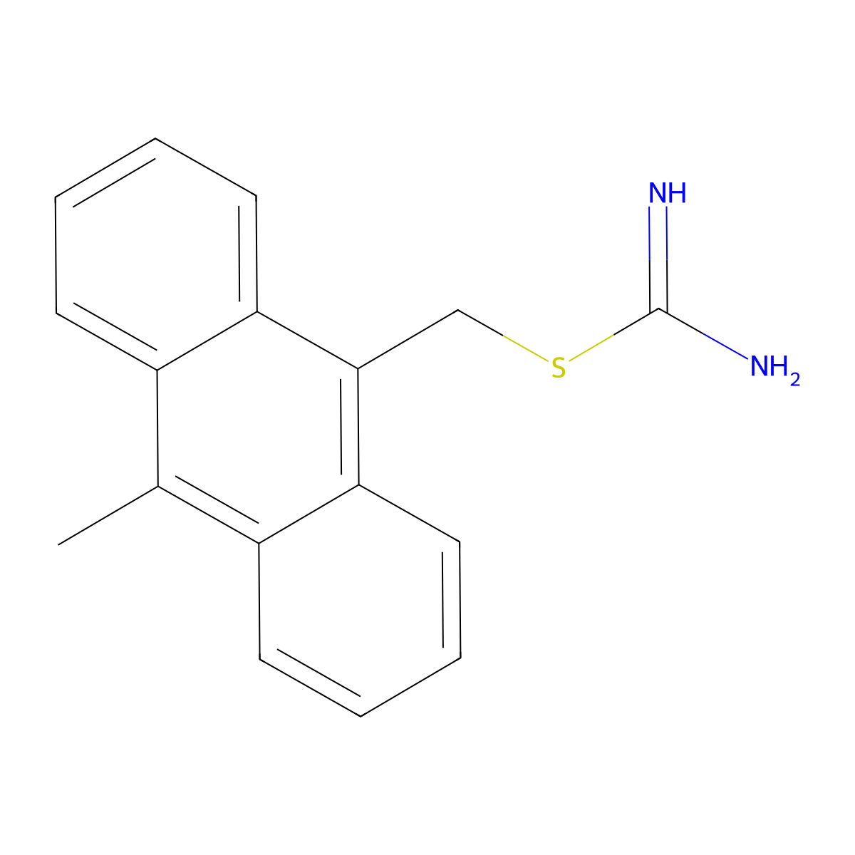 (10-Methyl-9-anthryl)methyl imidothiocarbamate molecular structure, CAS 59474-01-0