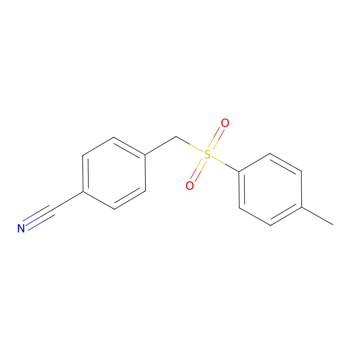 4-{[(4-Methylphenyl)sulfonyl]methyl}benzonitrile molecular structure, CAS 59475-60-4