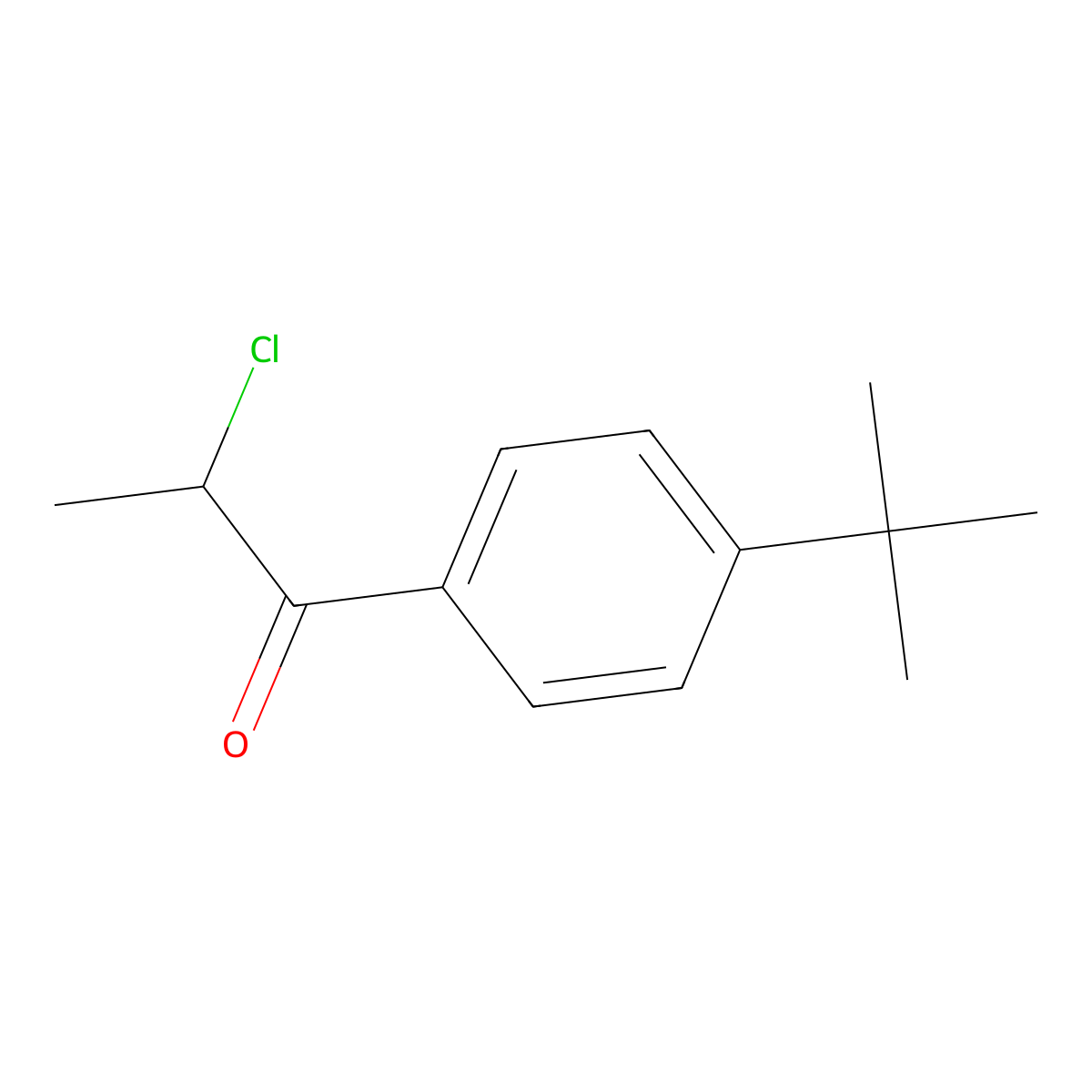 1-(4-tert-Butylphenyl)-2-chloropropan-1-one molecular structure, CAS 59477-82-6