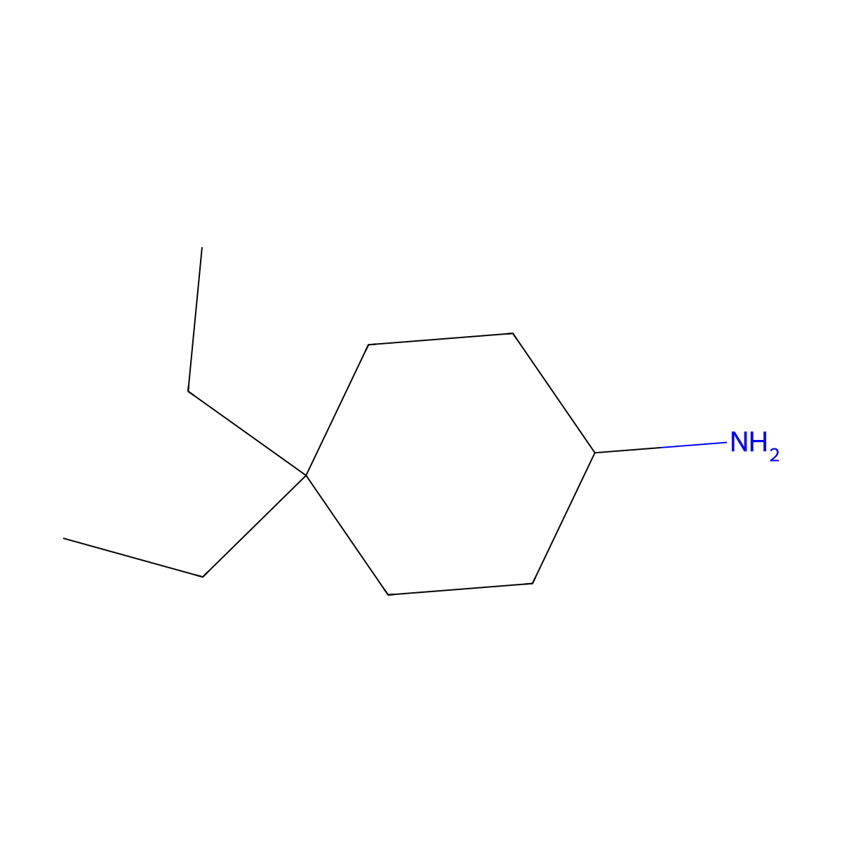 4,4-Diethylcyclohexan-1-amine molecular structure, CAS 59478-21-6