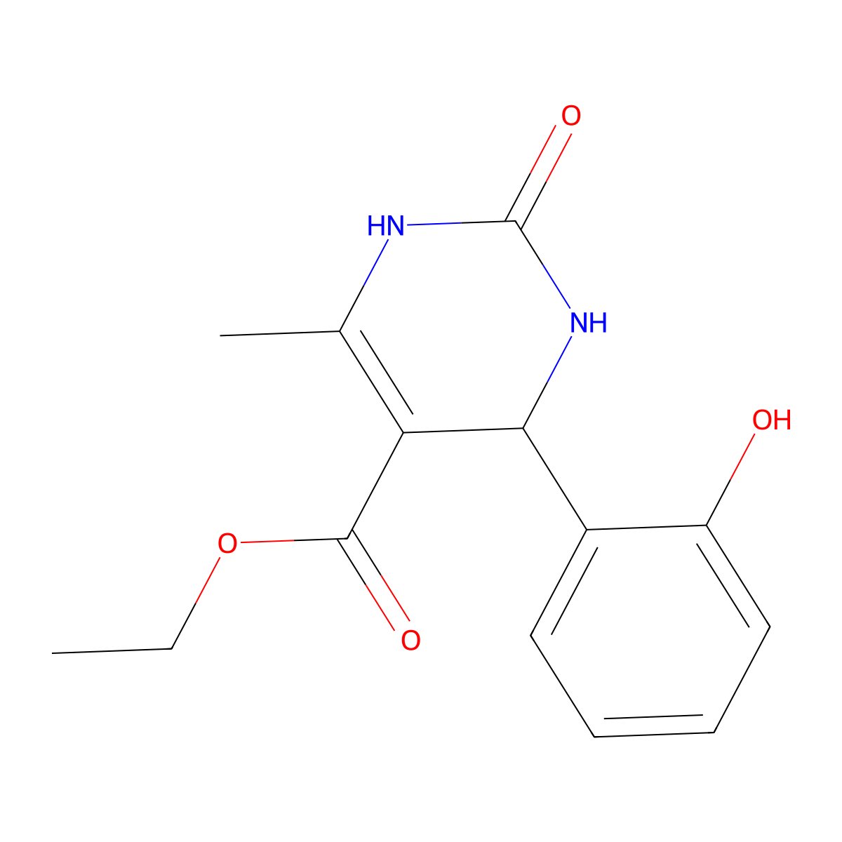 Ethyl 4-(2-hydroxyphenyl)-6-methyl-2-oxo-1,2,3,4-tetrahydropyrimidine-5-carboxylate molecular structure, CAS 5948-68-5