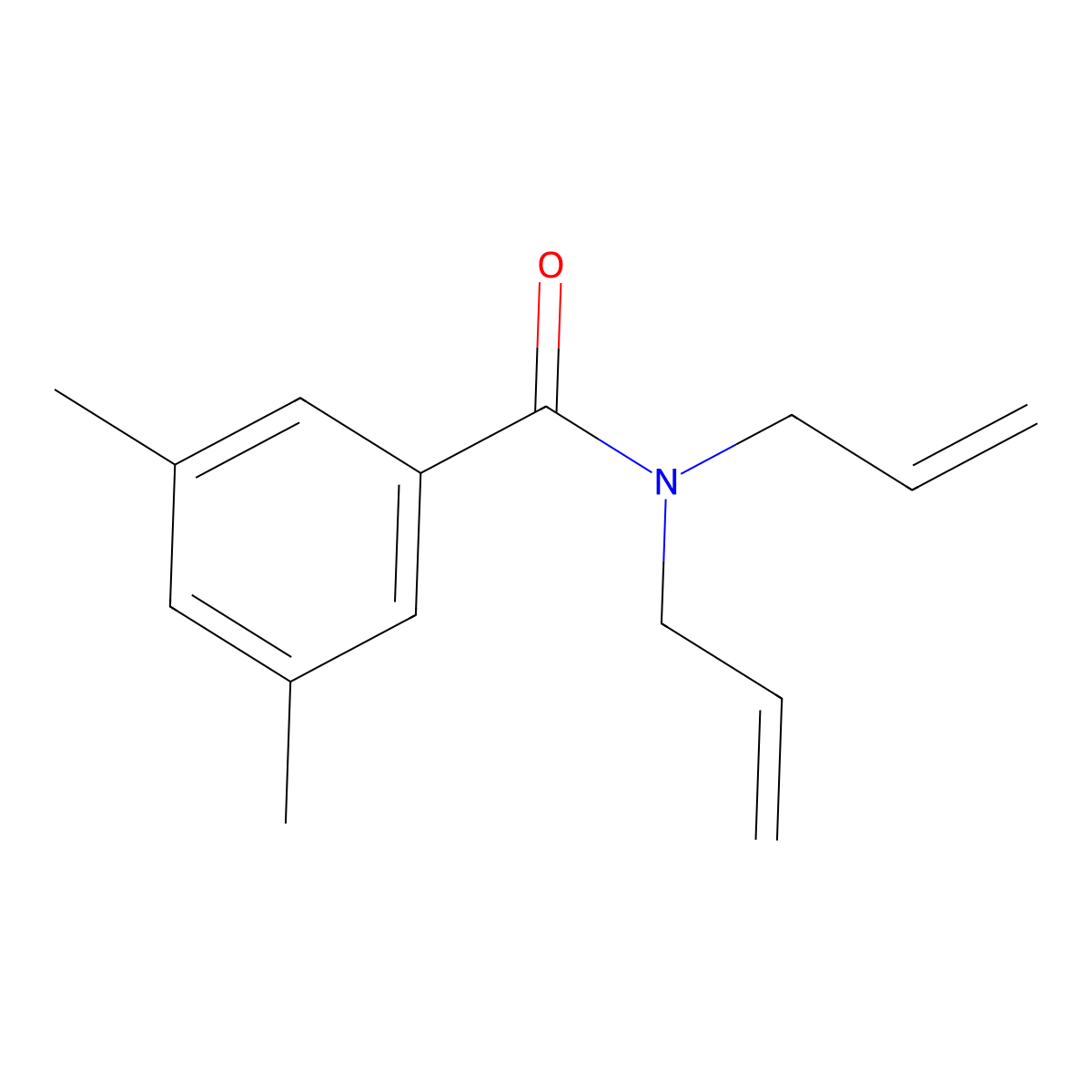 3,5-dimethyl-N,N-di(prop-2-en-1-yl)benzamide molecular structure, CAS 59480-84-1
